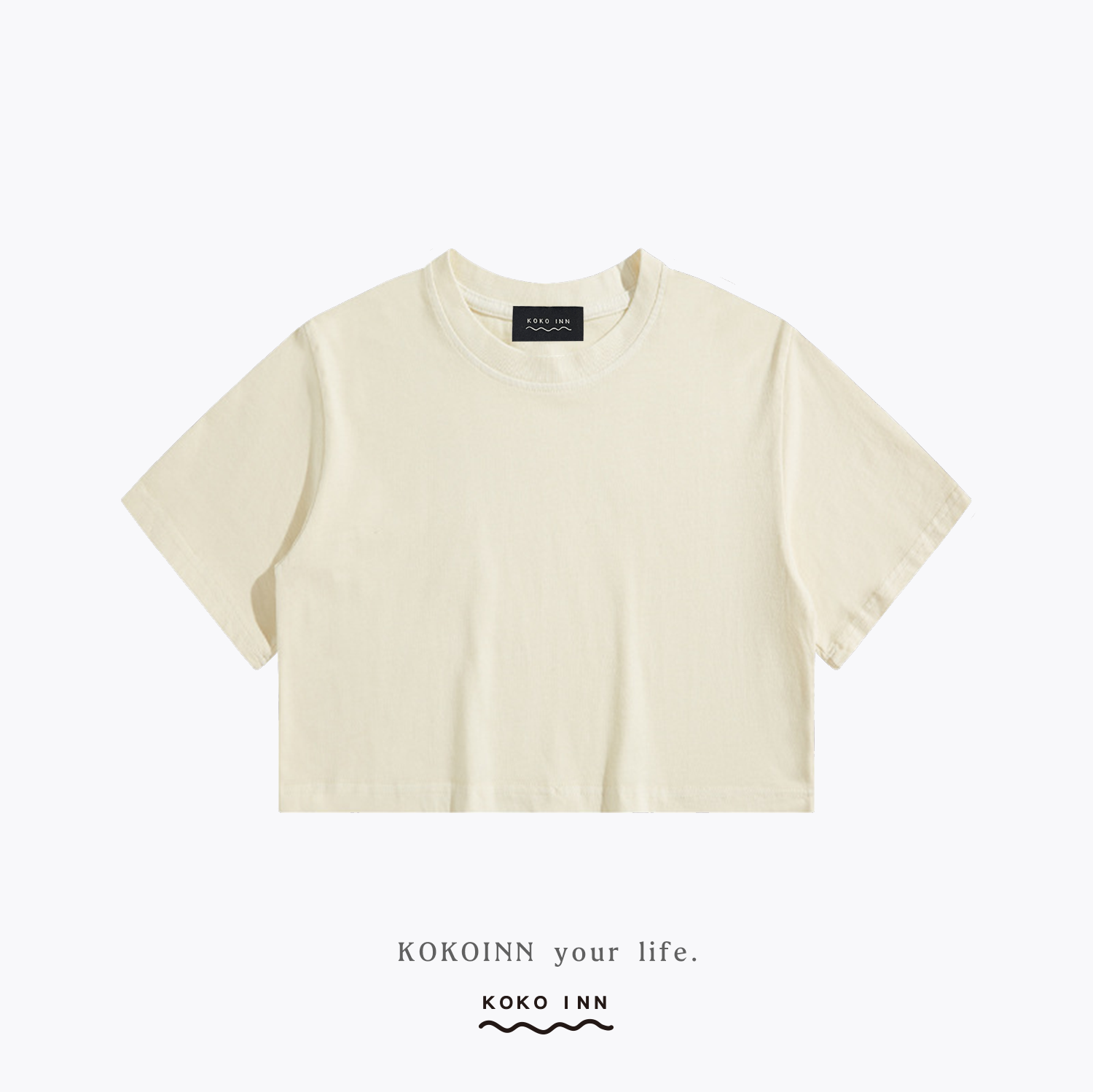 KOKOINN 水洗純色短版上衣 - 糖果色系