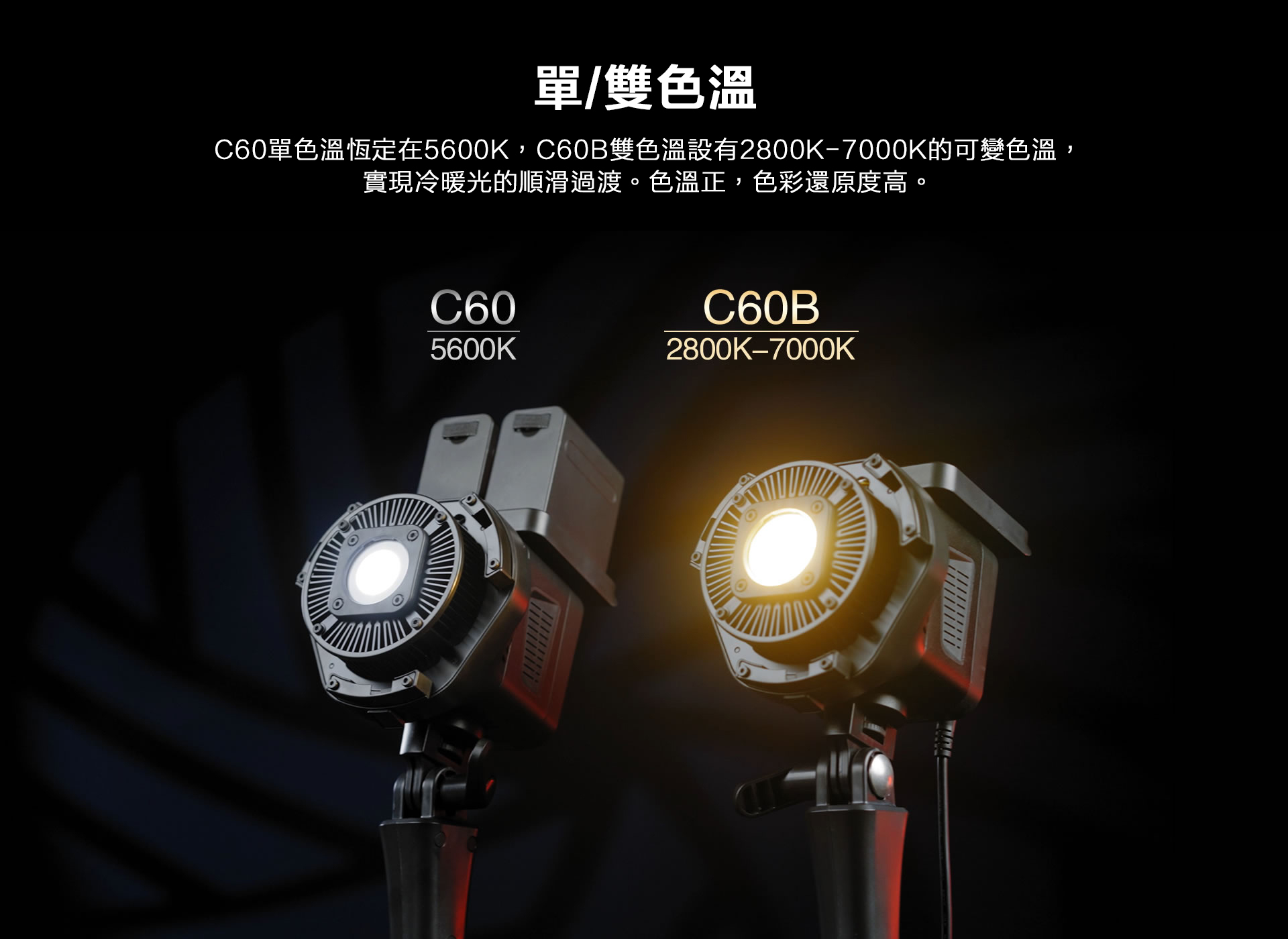 Sirui C60B 雙色溫LED攝影燈