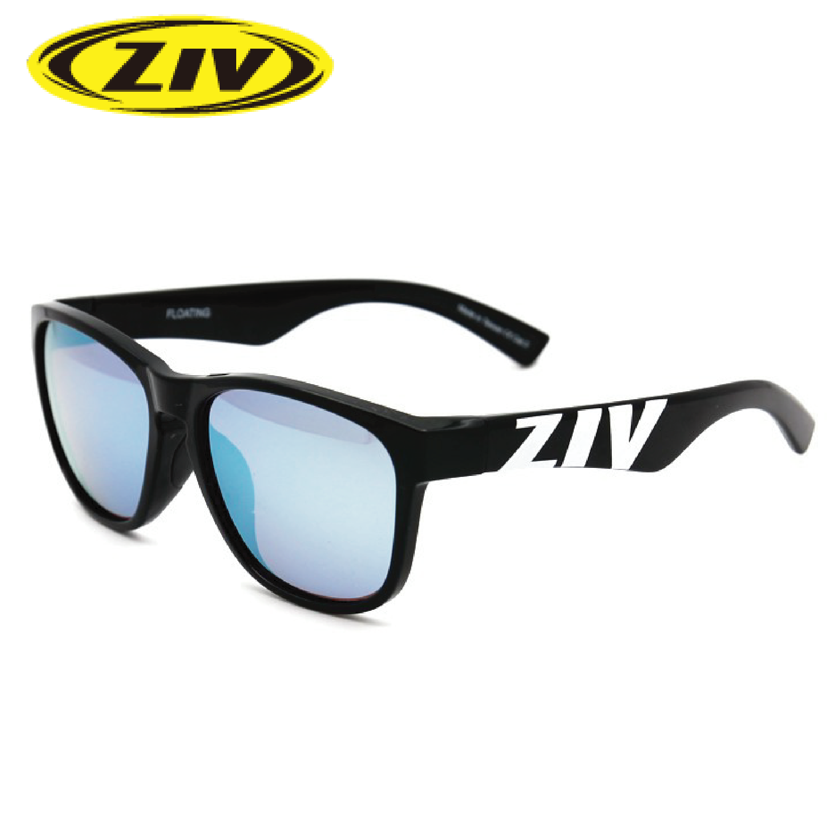 ZIV 太陽眼鏡高對比冰藍REVO亮黑 抗UV鏡片/遮陽必備/健行/休閒旅遊 42ZF103001
