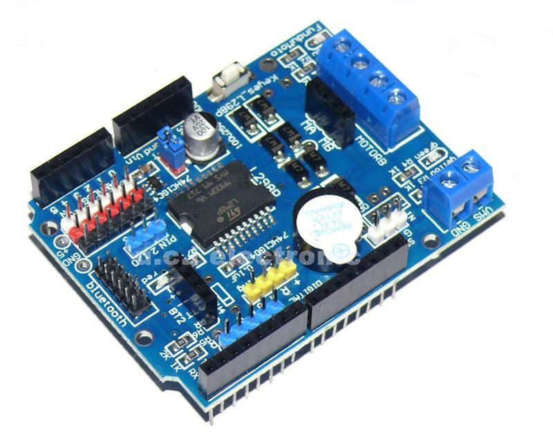 【UCI電子】(4-7) L298P Motor Shield 電機驅動兼容 （長針排母）