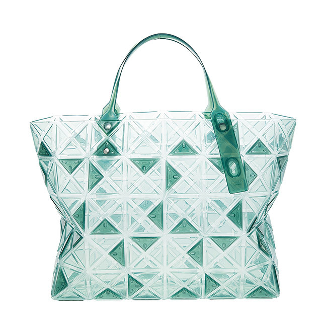 ISSEY MIYAKE 三宅一生BAOBAO 新款DAZZLE 5X8 果凍透明手提包(水綠)