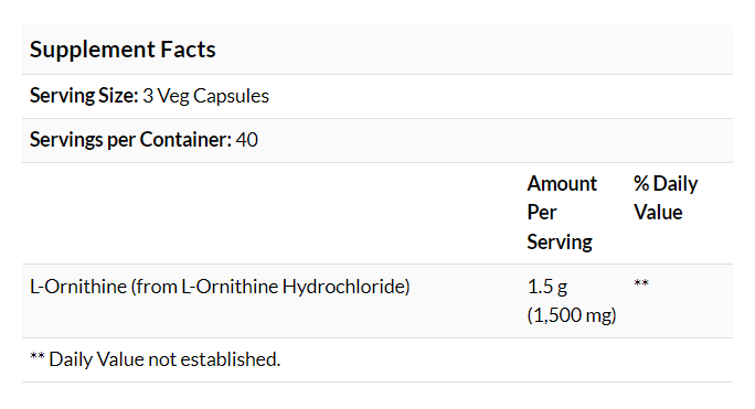 [預購] Now 鳥氨酸 500mg 120粒 素食 L-Ornithine