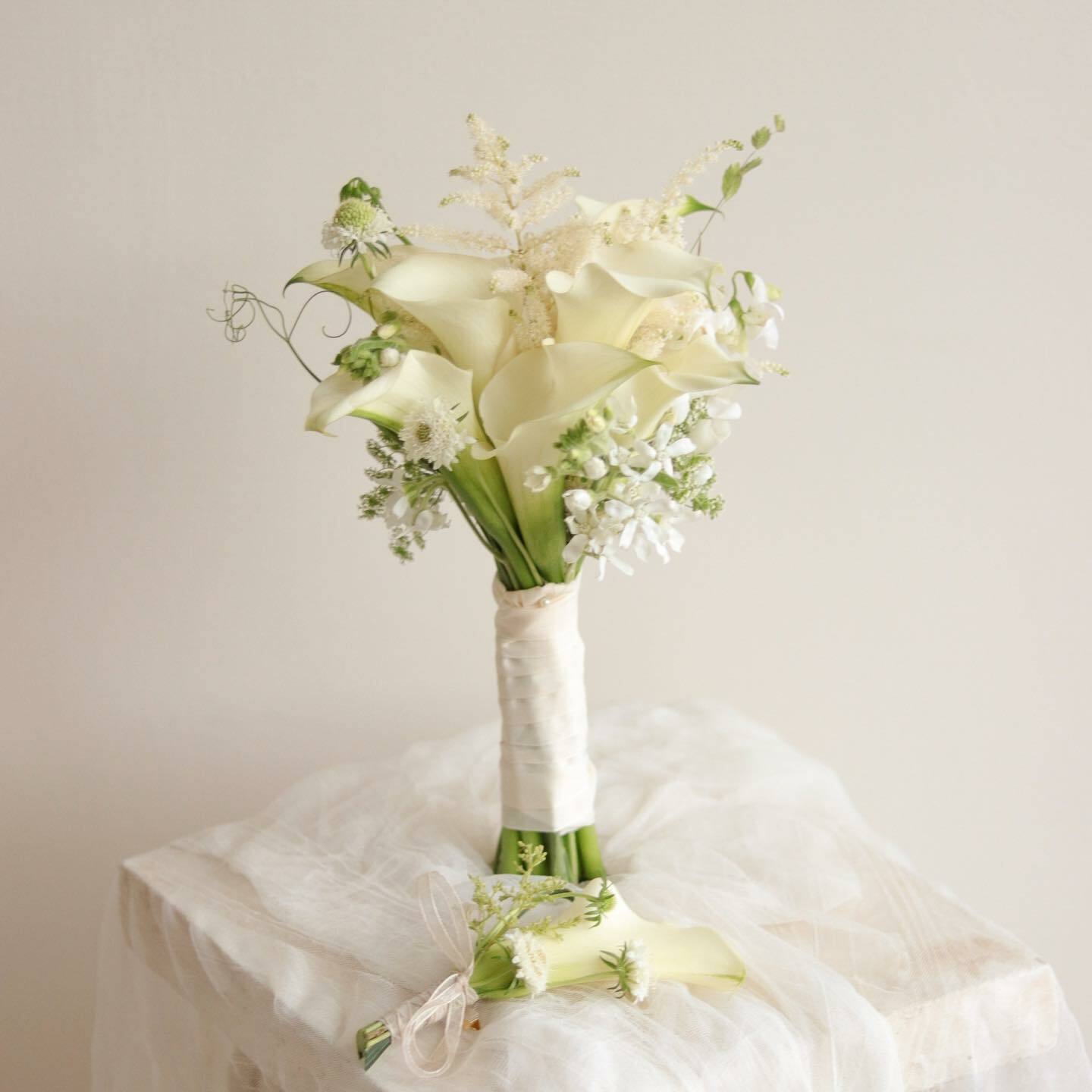 Wedding bouquet -純白海芋捧花🕊(含胸花)