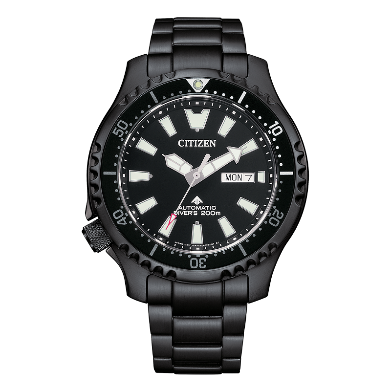 Citizen Promaster Marine 系列 "雞泡魚" 黑鋼亞洲限量版 自動機械手錶 NY0135-80E