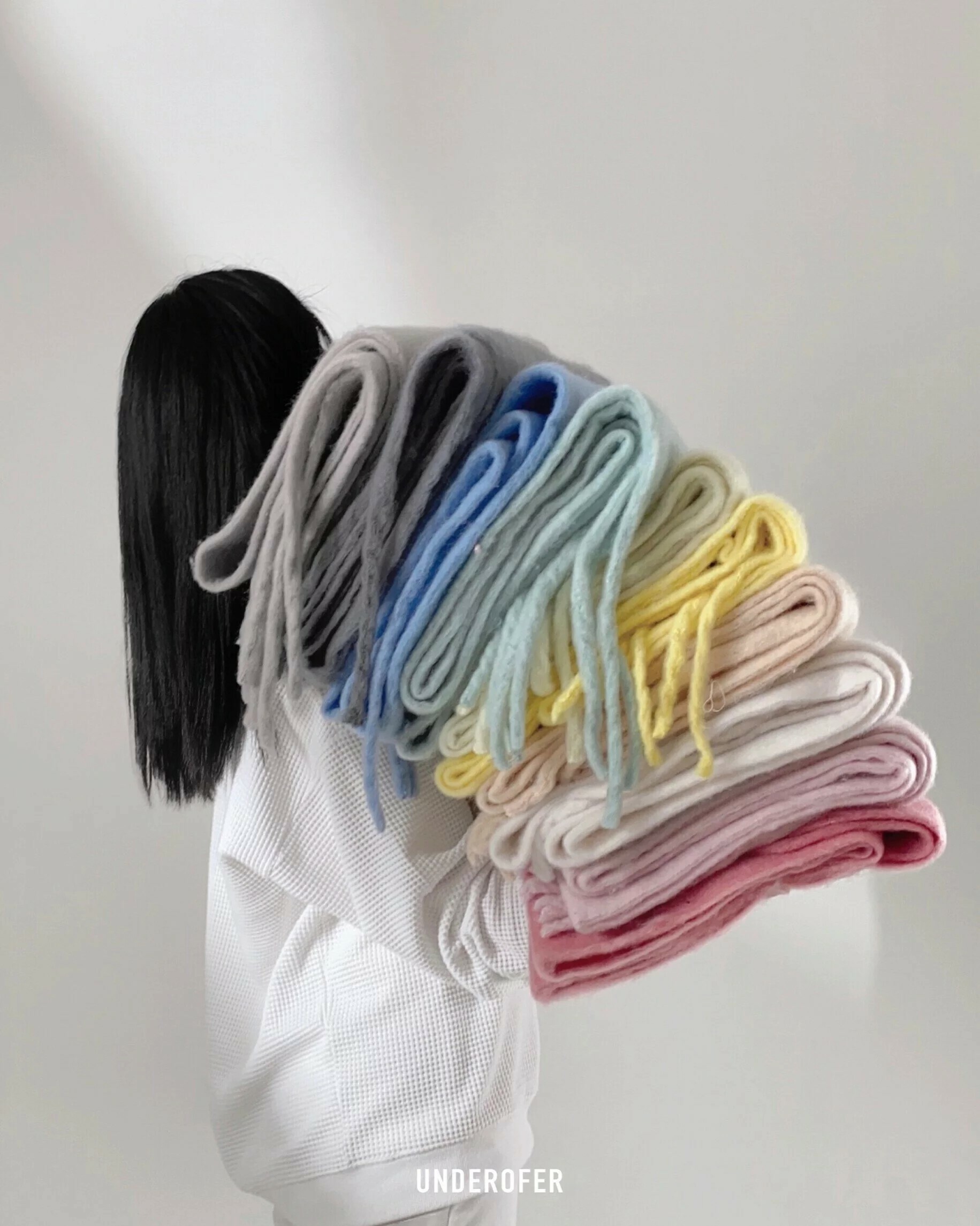 【零碼】-UNDEROFER-暖暖毛系列14色毛呢圍巾 W-523340