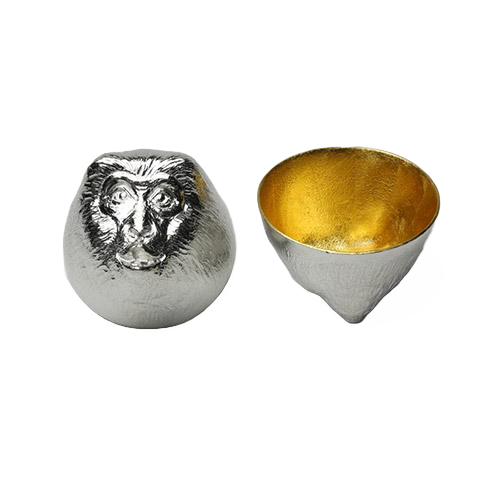 【能作 Nousaku】【金箔純錫】【猴】【申】【12生肖造型酒杯】【日本富山縣】