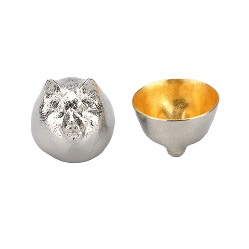 【能作 Nousaku】【金箔純錫】【狗】【戌】【12生肖造型酒杯】【日本富山縣】