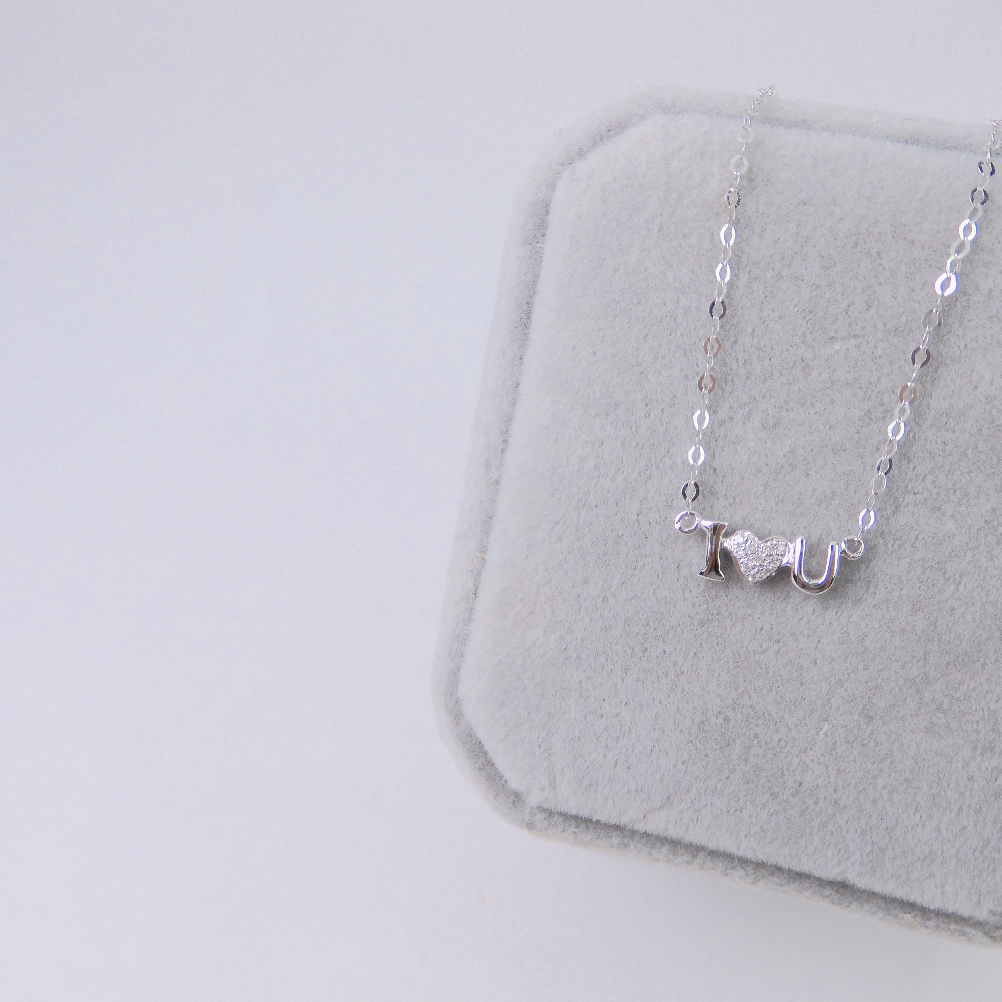 18K Gold 0.018ct "I Love You" Diamond Necklace