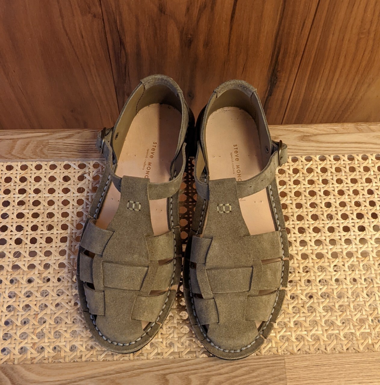 （預購）STEVE MONO 麂皮編織鞋 Artisanal Sandals 10/01 khaki 墨綠