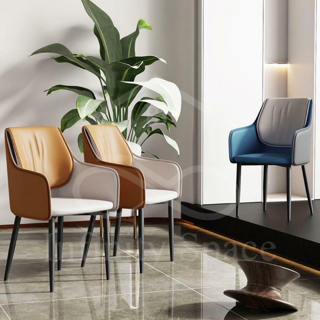 D3206 歐式時尚仿皮餐椅