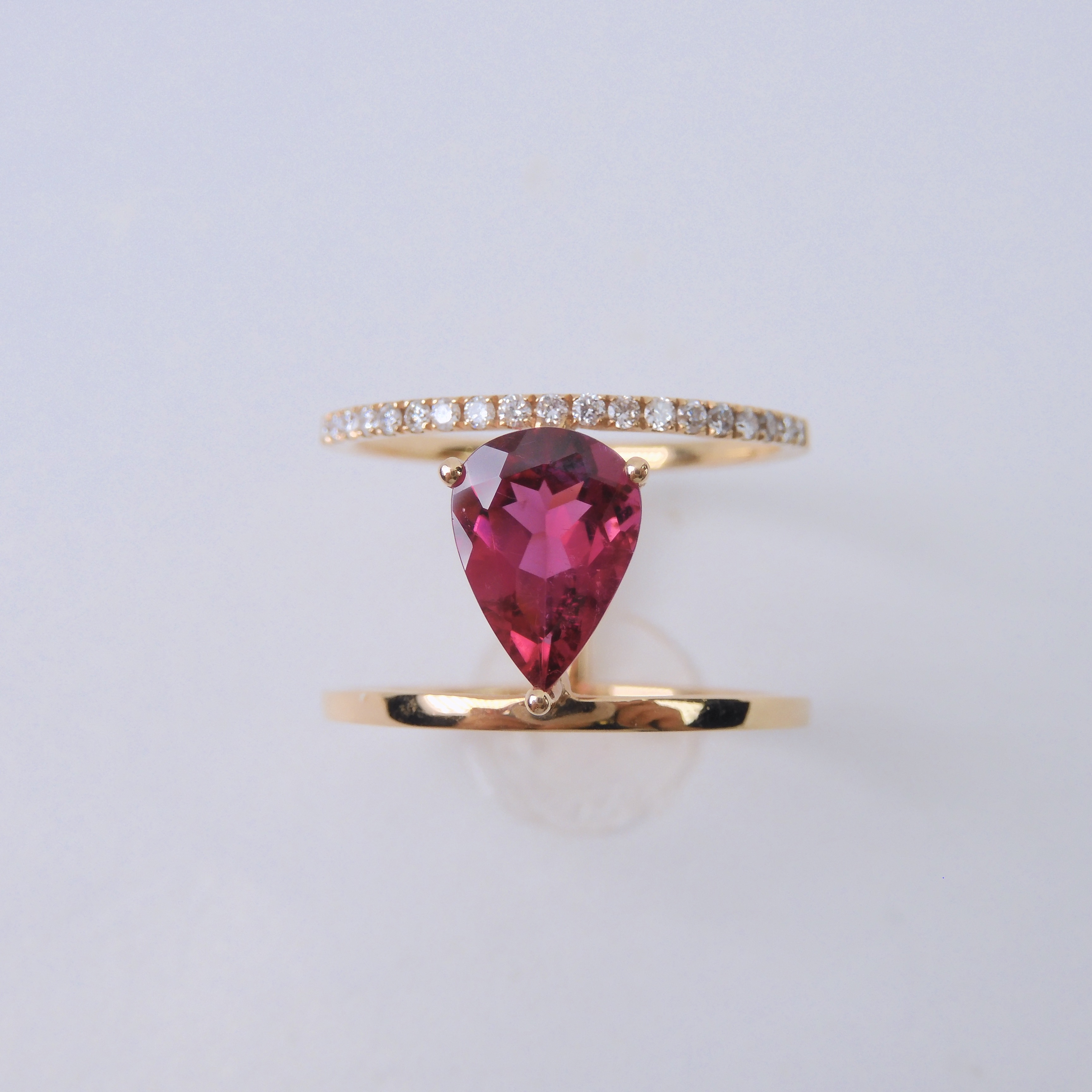 18K金 1.345ct 碧璽戒指