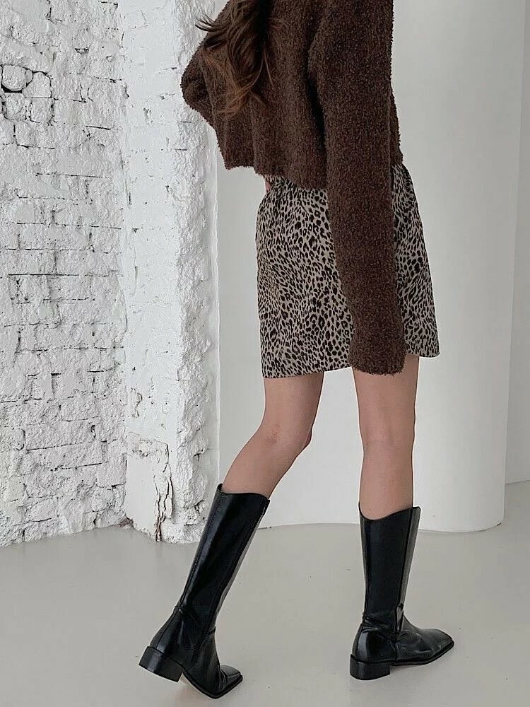 【零碼】-UNDEROFER- 豹紋小圓裙 PN-000B0364