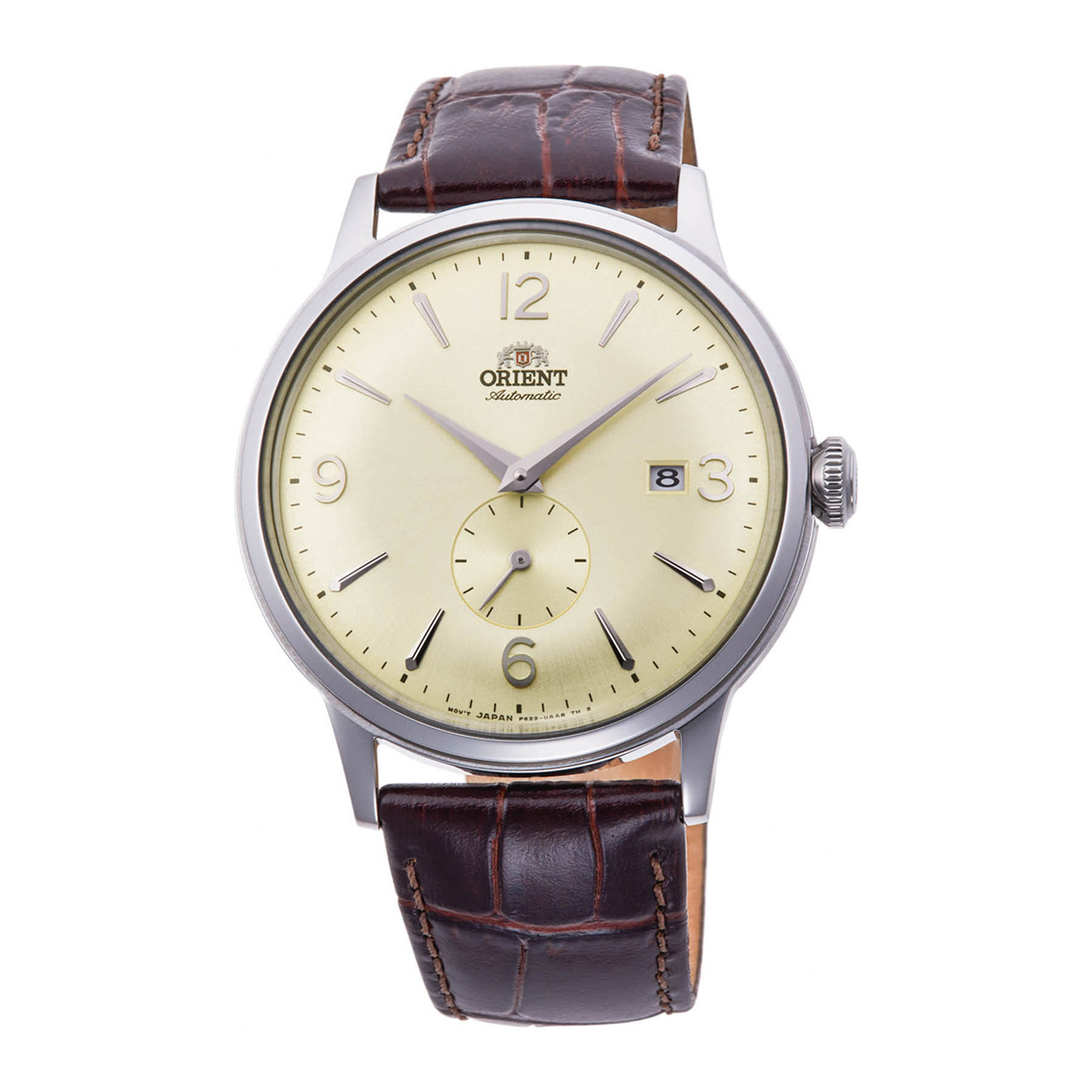 Orient Bambino 小秒針 香檳金面 皮帶機械錶 RA-AP0003S