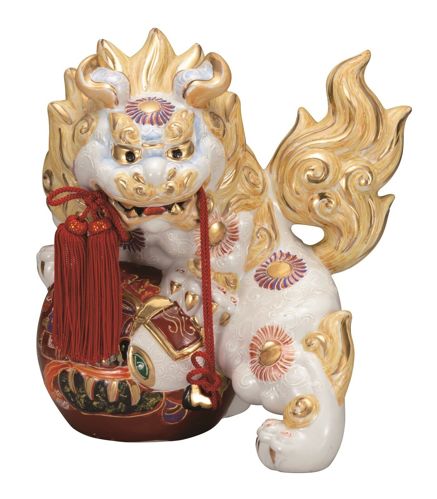 訂購」日本製九谷燒陶瓷獅子擺設(K7-1669)