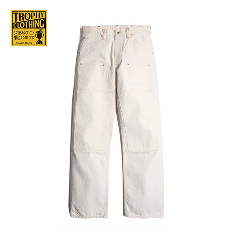 TROPHY CLOTHING - 1806N W KNEE NATURAL DUCK JEANS