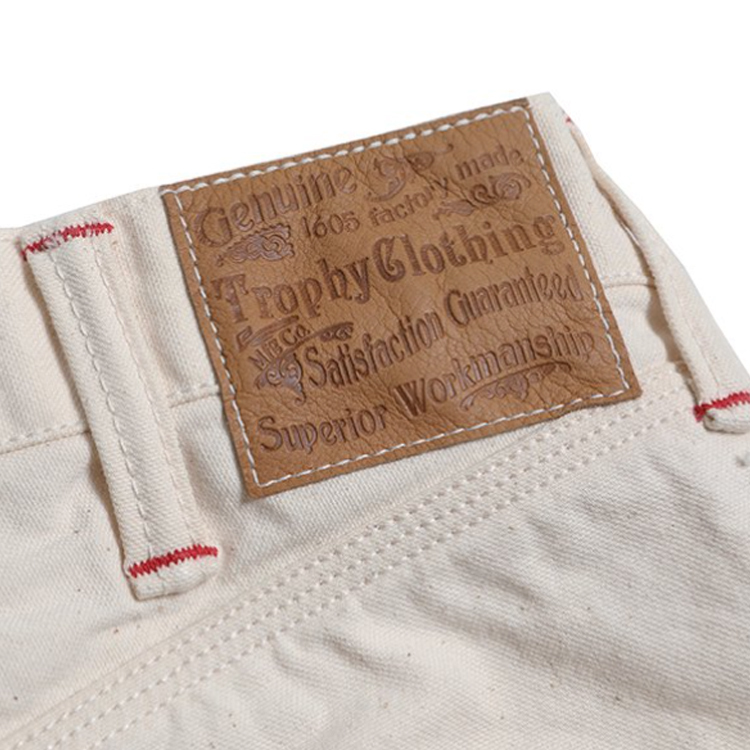 TROPHY CLOTHING - 1806N W KNEE NATURAL DUCK JEANS