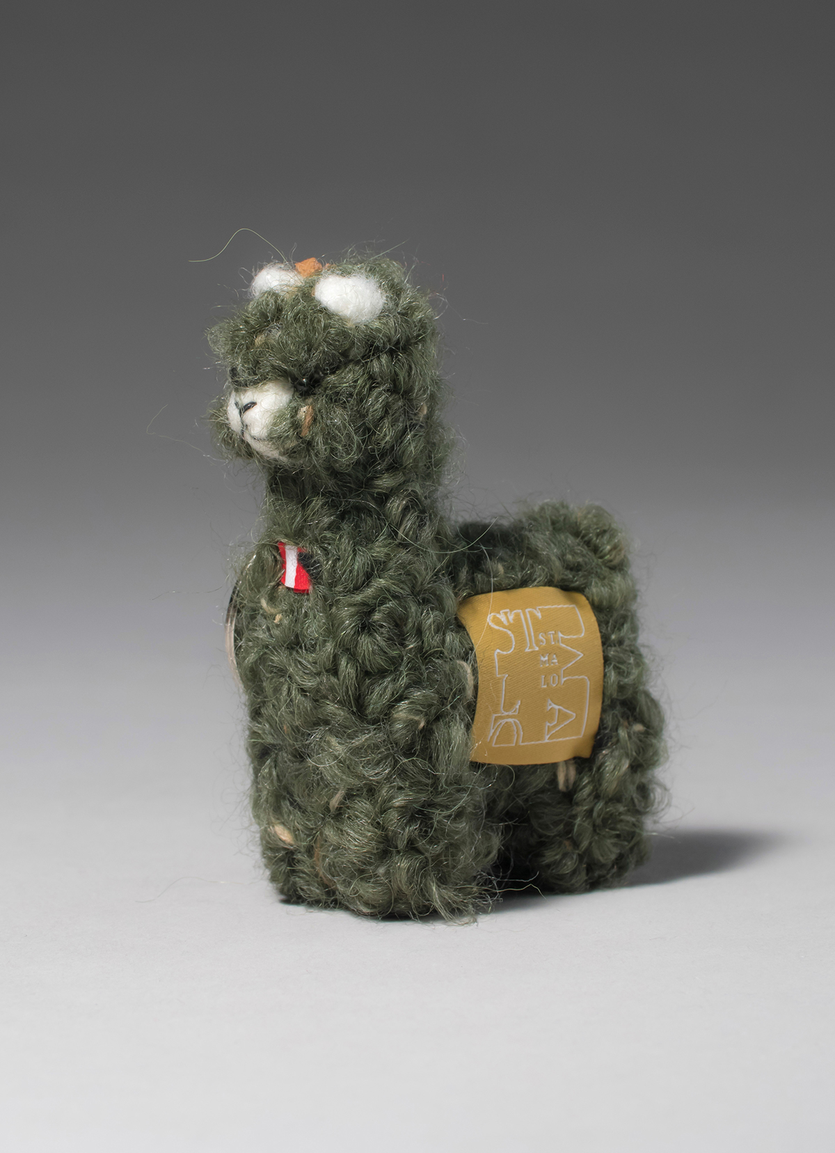 【秘魯國家館】ST.MALO 秘魯工匠手工針織脆片爆米花羊駝鑰匙圈-2233UH-10cm-酪梨脆片(爆裂紋粗毛線）