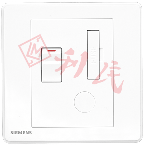 西門子 DELTA®arina 13A 雙極開關保險菲士接線蘇(冰川白/玫瑰金/永恆灰/香檳金)