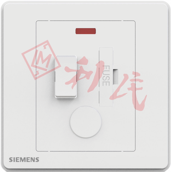 西門子 DELTA®arina 13A 雙極開關保險菲士接線蘇(帶霓虹燈指示器)(冰川白/玫瑰金/永恆灰/香檳金)