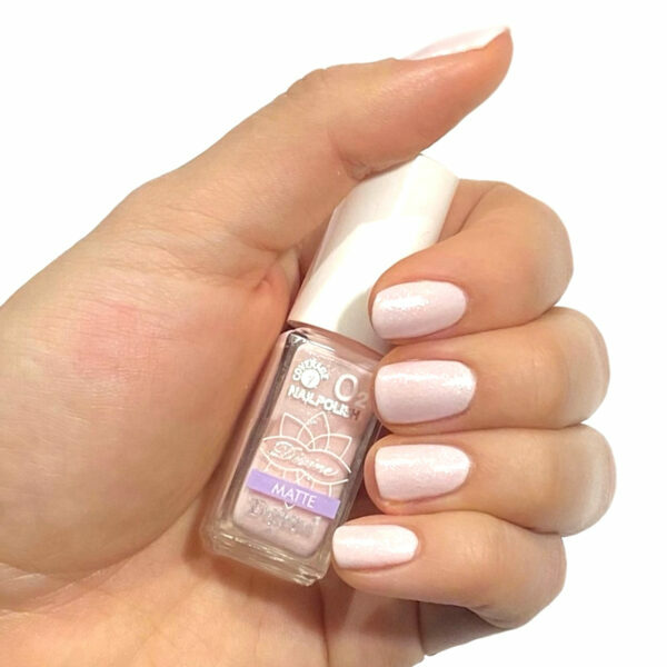 O2 甲油 5109 霧面粉紅閃粉 (不透明)