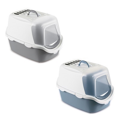 法國Zolux 易潔有蓋貓砂盤- (鋼藍色)  / (灰色)