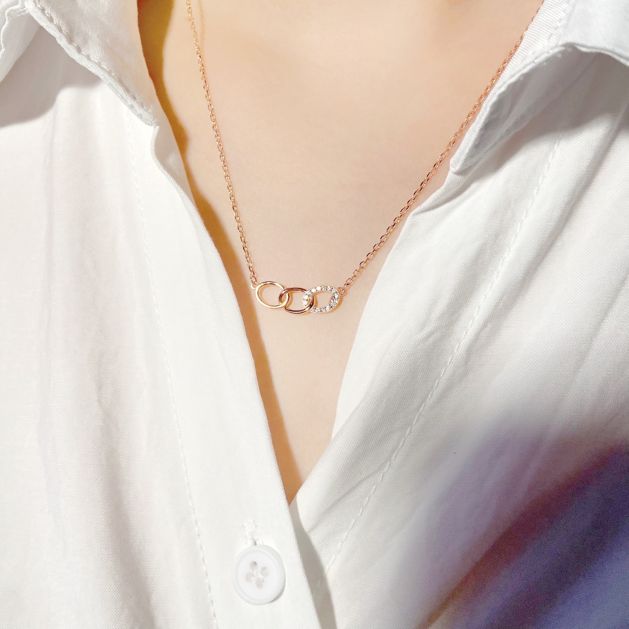 | 925 Silver・White Gold・Rose Gold | Time Travel Necklace（Silver / Rose Gold) | NE0598 |