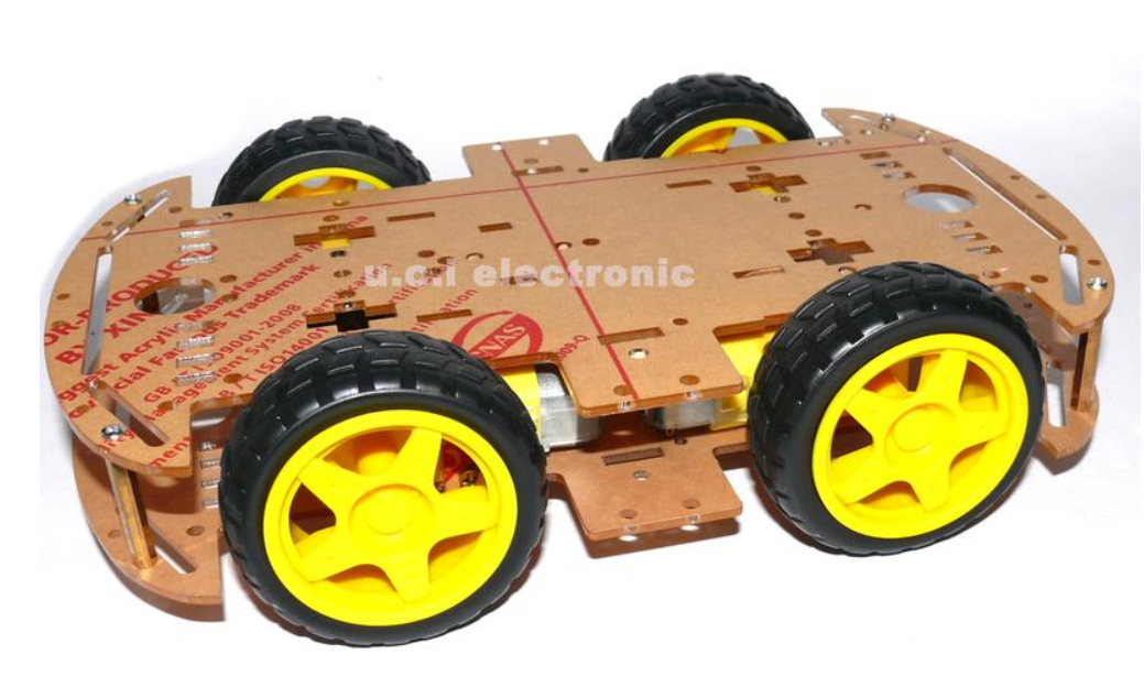 【UCI電子】(K-4) 智能小車底盤 4WD 4輪驅動力實足 強磁電機 帶碼盤 測速 自走車