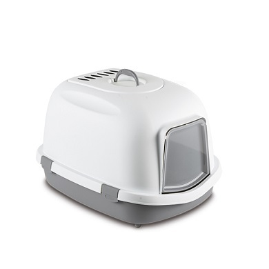 法國Zolux 加大有蓋貓砂盤- (鋼藍色) / (灰色)