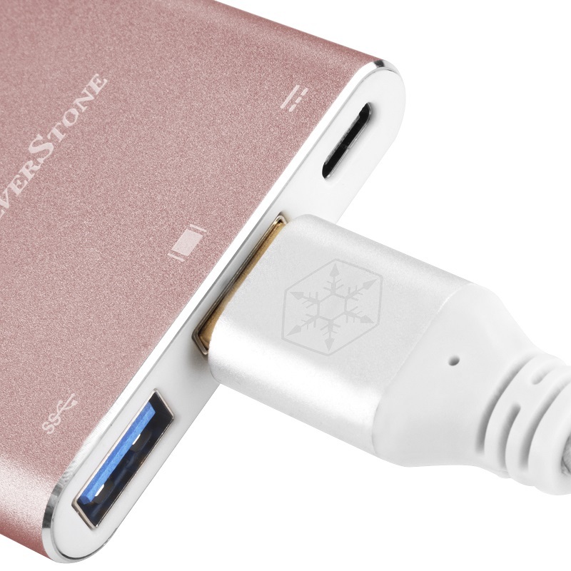 米特3C數位–SilverStone 銀欣 EP08P 粉/轉接插座/SST-EP08P