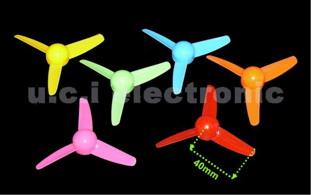 【UCI電子】(K-2)  彩色三葉槳 風扇 螺旋槳 80mm 模型製作 科展 材料 空氣槳動力車配件 2mm孔