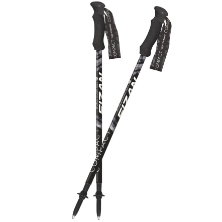 【FIZAN】超輕三節式登山杖 Pivot黑 2入特惠組