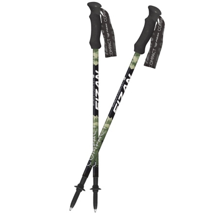 【FIZAN】超輕三節式登山杖 Pivot綠 2入特惠組