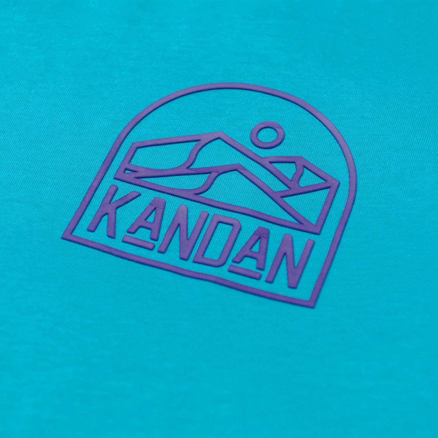 KID ® KANDAN系列 厚板膠山脈短T 珊瑚藍