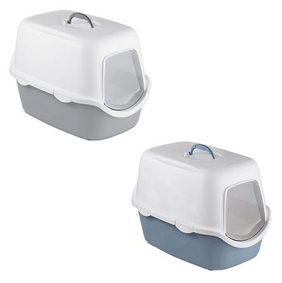 法國Zolux 有蓋貓砂盤 - (鋼藍色) / (灰色)
