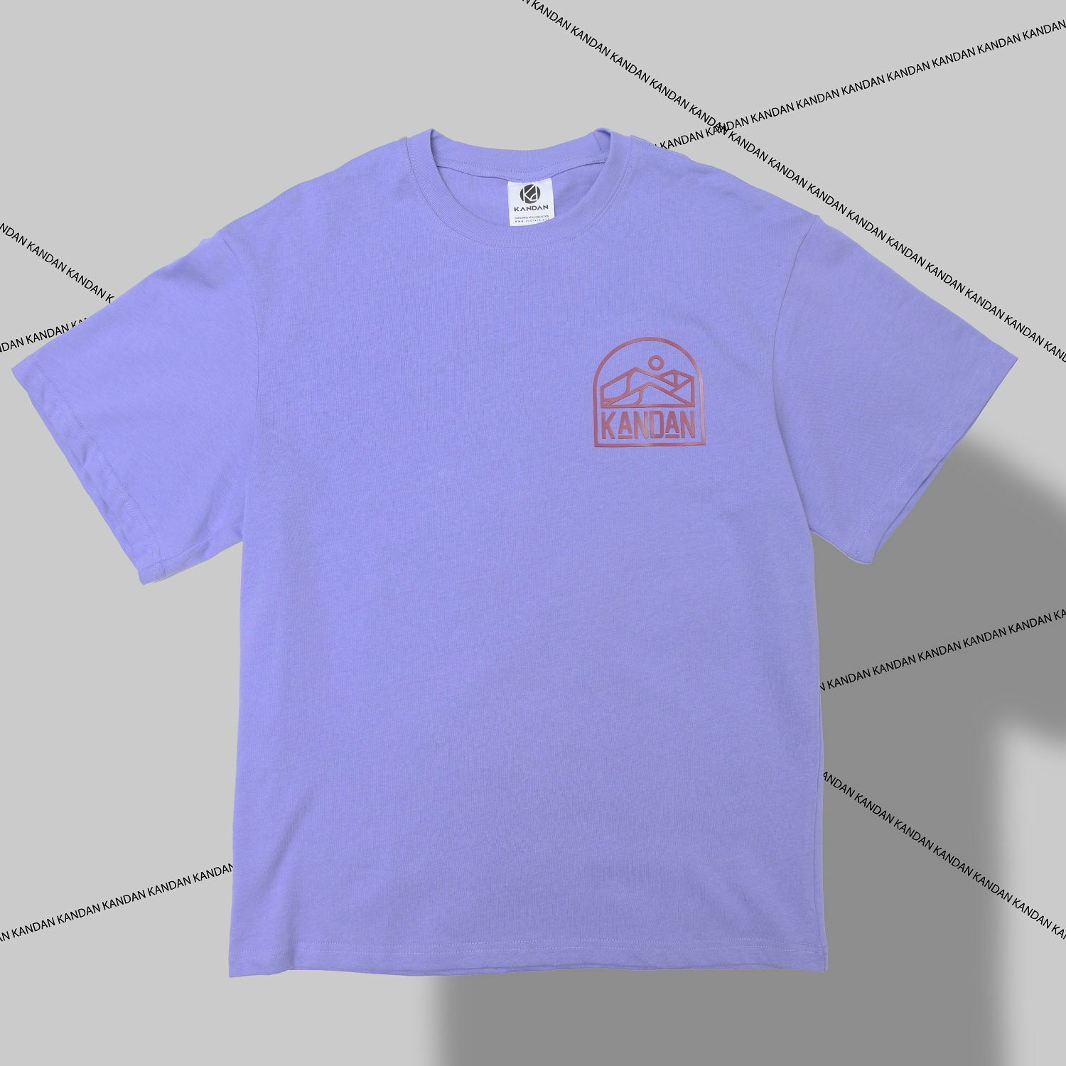 KID ® KANDAN系列 厚板膠山脈短T 紫