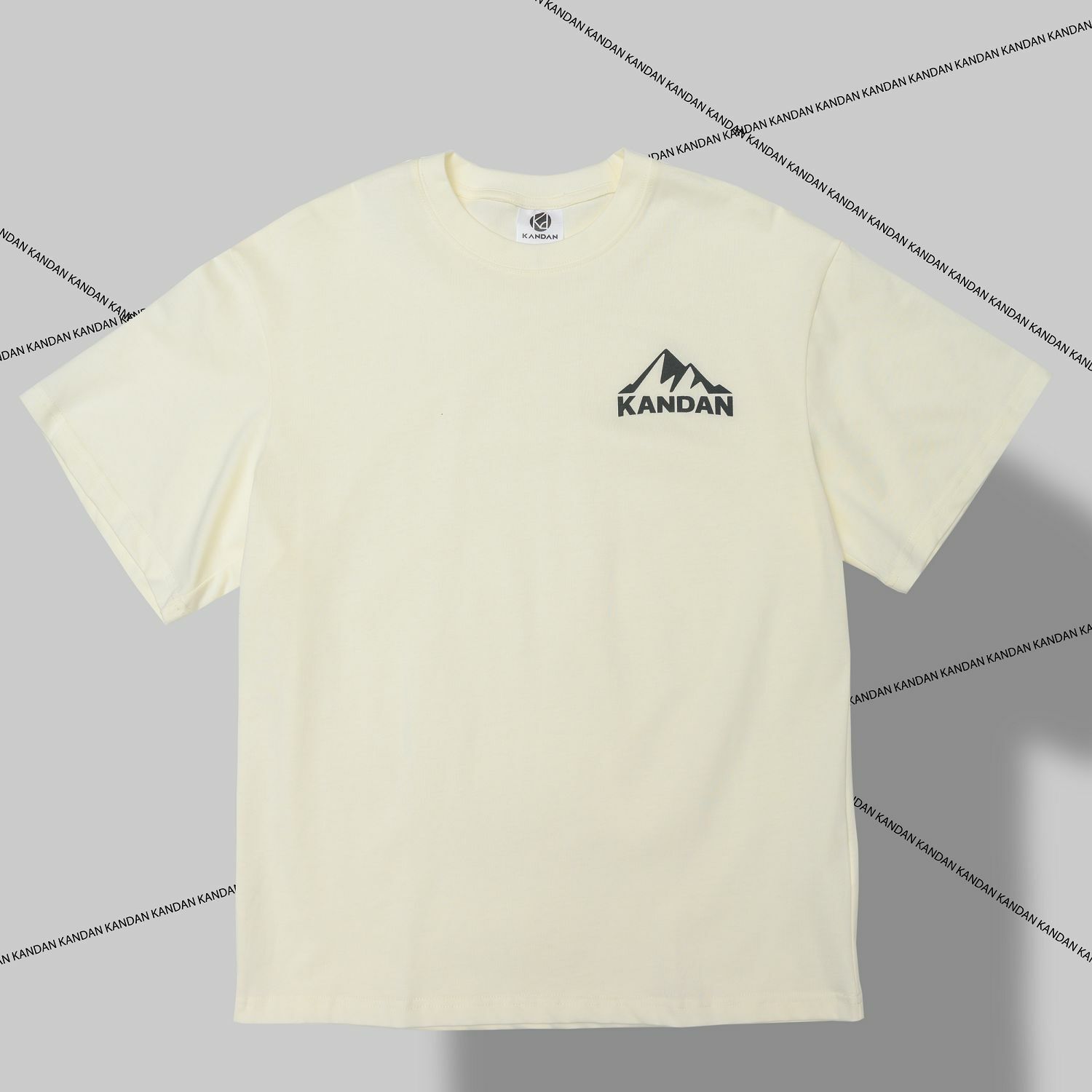 KID ® KANDAN系列 植絨山脈短T 白
