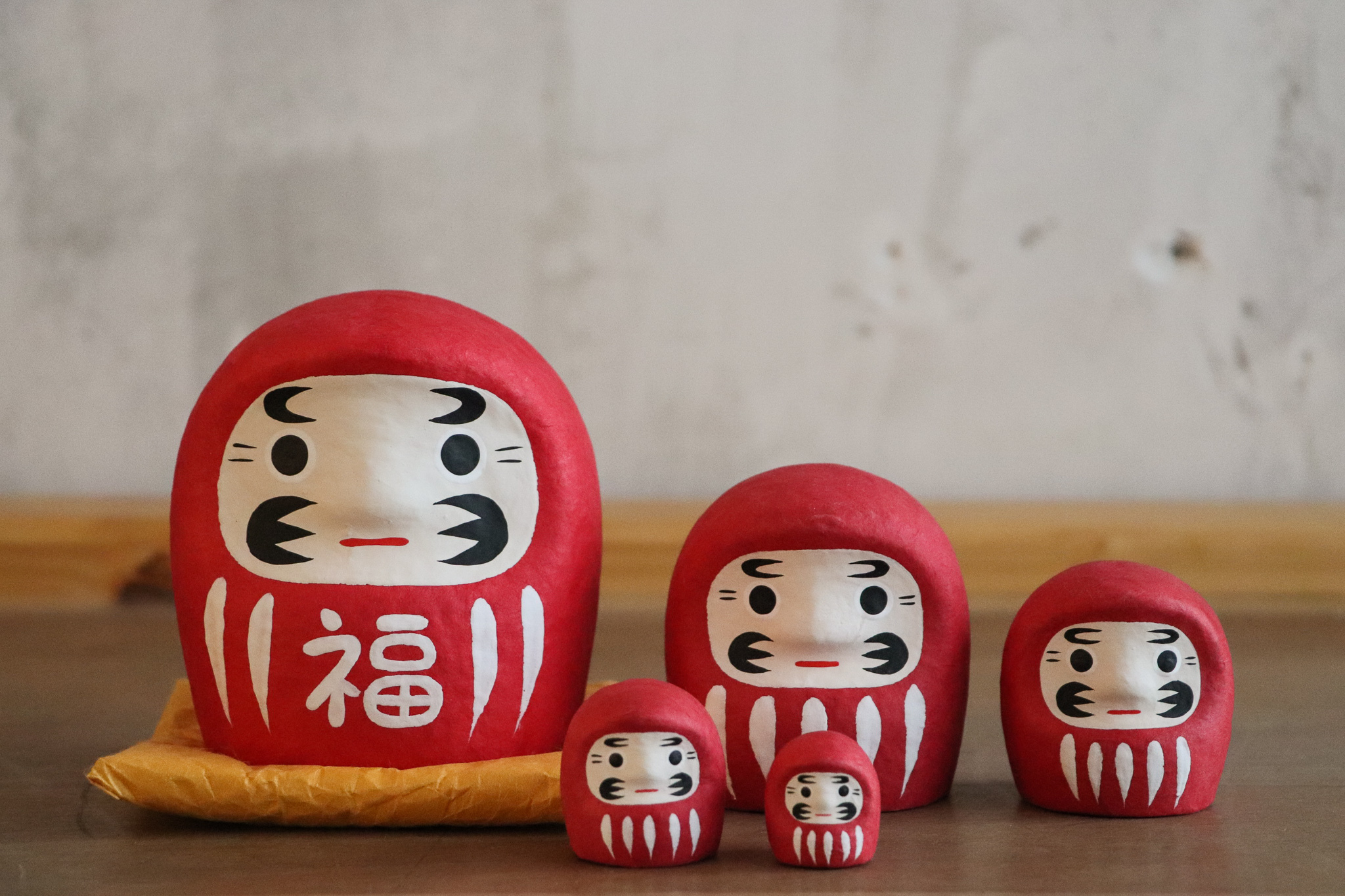 日本 俄羅斯娃娃系 達摩 和紙擺飾