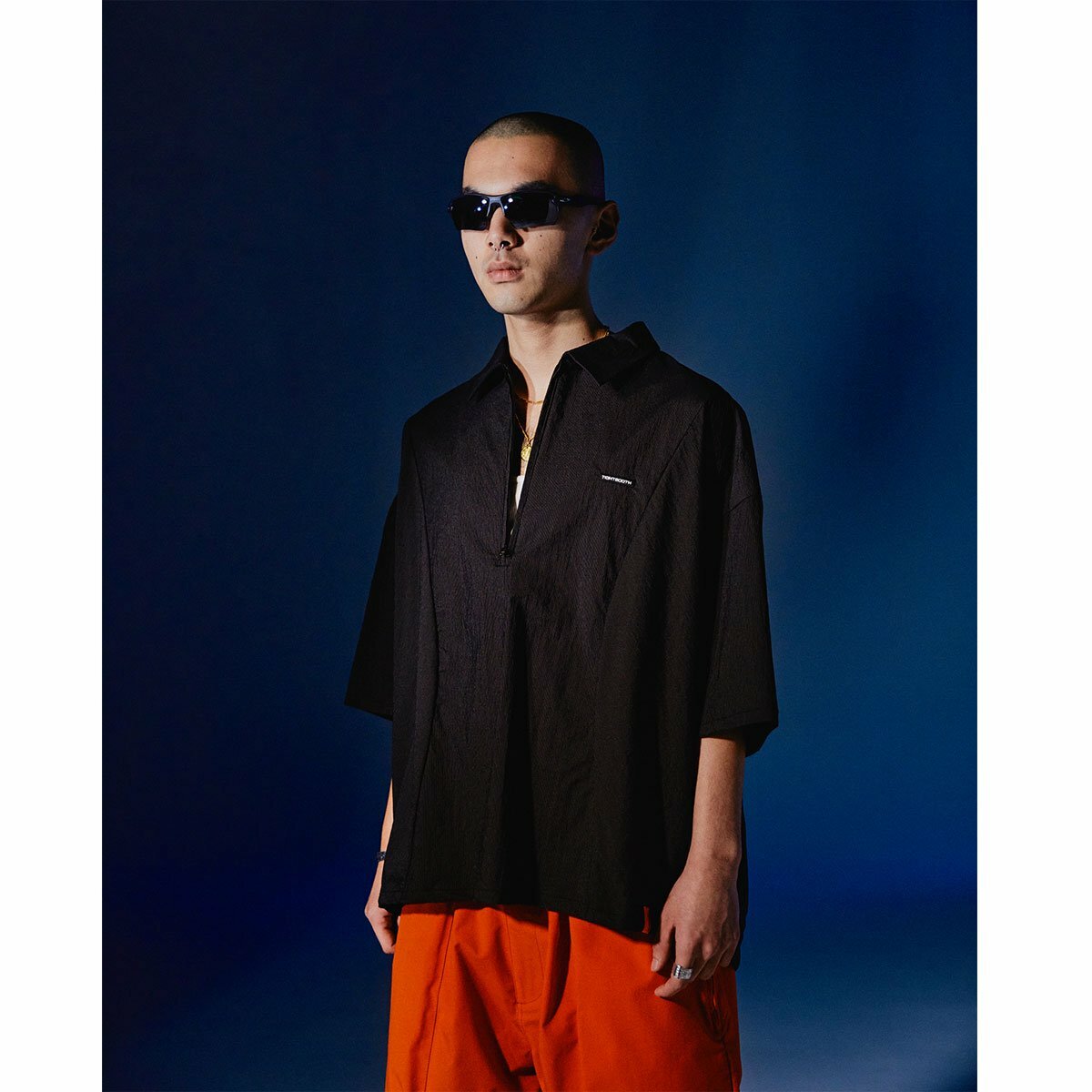 トップス TIGHTBOOTH PINSTRIPE HALF-ZIP SHIRT PINSTRIPE HALF-ZIP SHIRT | TIGHTBOOTH - タイトブース | Specs