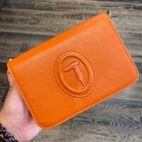 [S] TRUSSARDI 75B01076 9Y099997 BLOSSOM CLUTCH, ORANGE, 8051932884062 (STJ21)