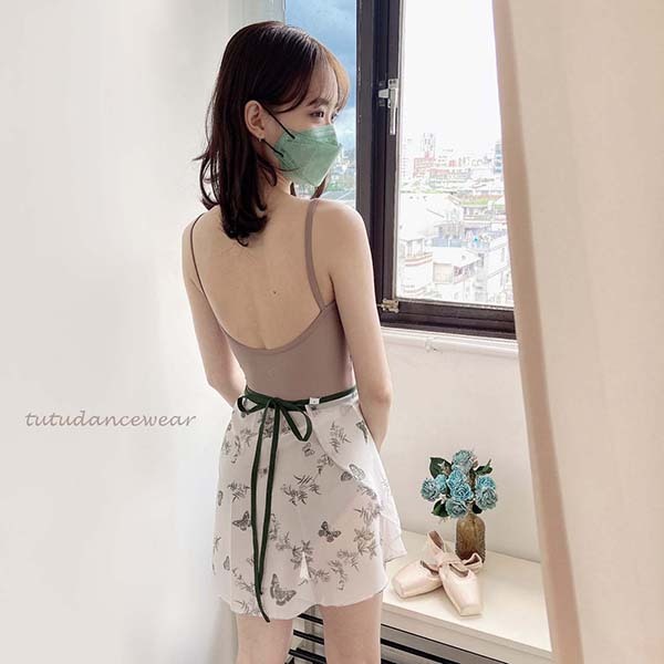 法國 WearMoi【WM - ABBIE 基本款細肩帶胸前抓皺舞衣】