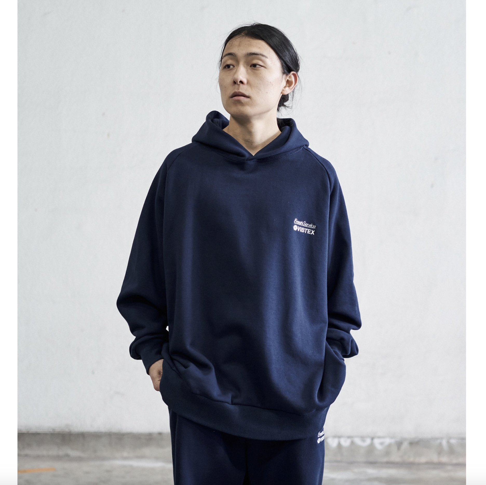 VIBTEX FOR FRESH SERVICE SWEAT PULL HOODIE (2COL)