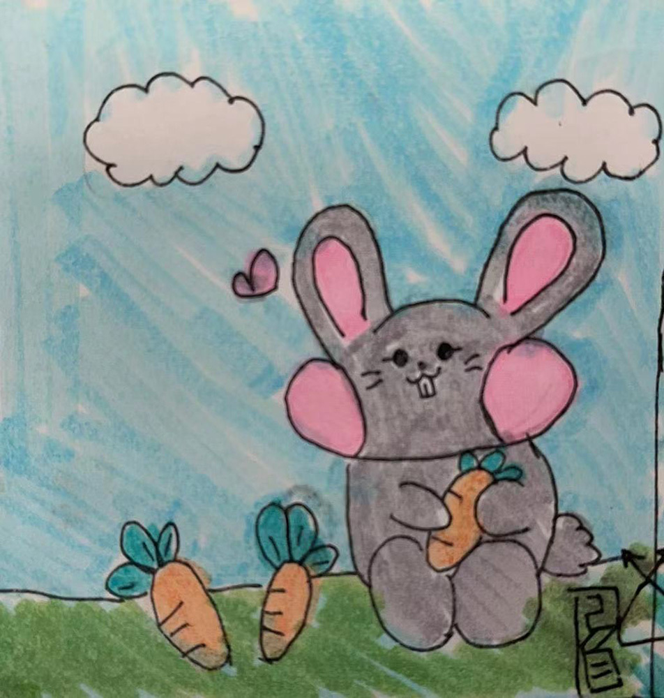 我家的小畫家 ※ 莎莎筆下的兔仔 - SS1004