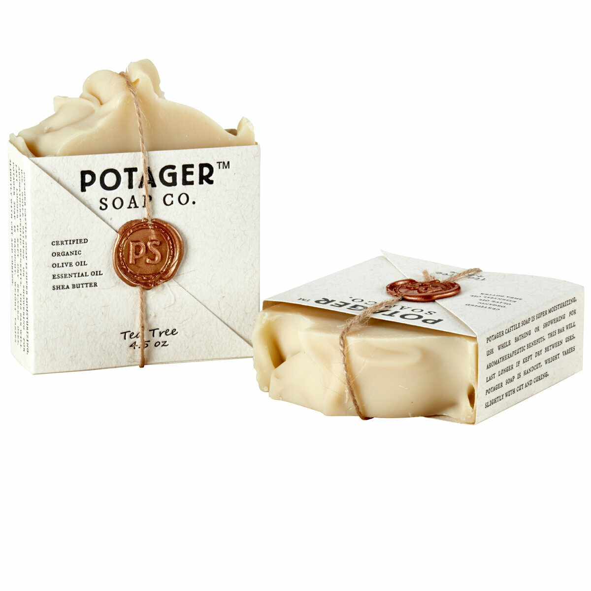 【Potager Soap Co.】Tea Tree Bar Soap Handmade with Organic Ingredients