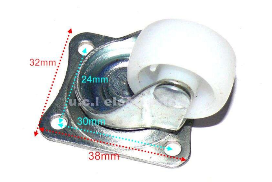 【UCI電子】(H-4) 1寸 前導輪 萬向輪，機器人配件，機器人輪子，小車輪子 PP尼龍輪