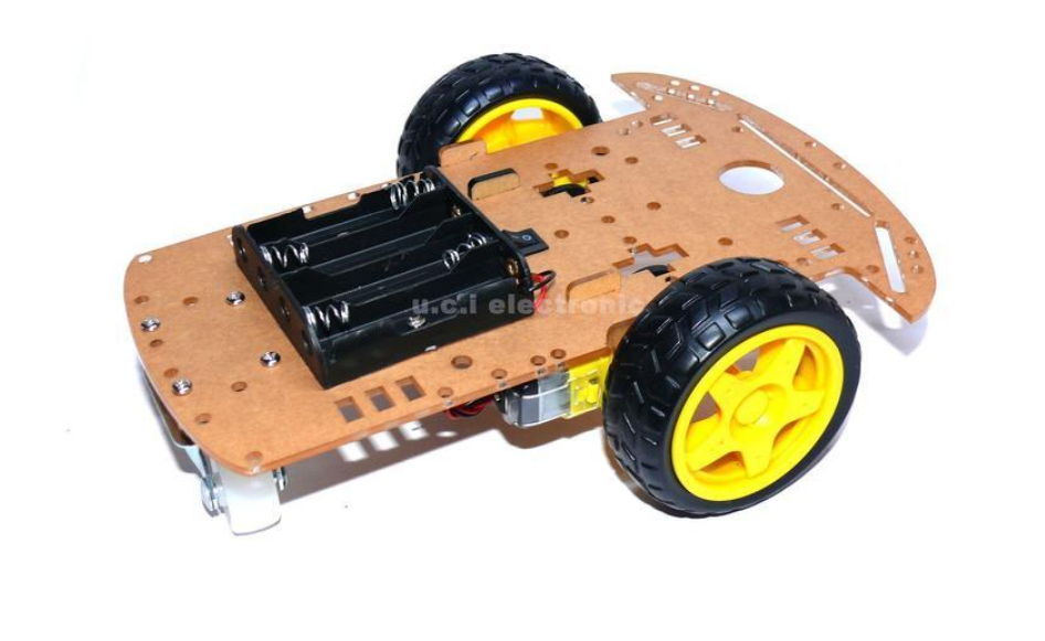 【UCI電子】(K-4) 智能小車底盤 帶測速 尋跡 避障 遙控 競賽小車 送電池盒 2輪小車