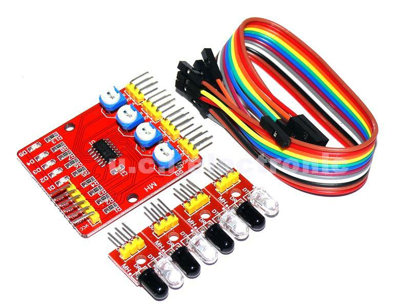 【UCI電子】(13-1) 4路紅外尋跡 循跡模組 巡線模組 避障 小車 機器人 感測器(H5A3)