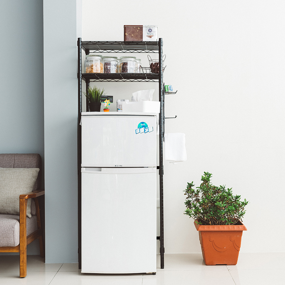台灣 Dayneeds｜輕型 60x45x180cm 廚房冰箱架 (含PP板+掛勾)