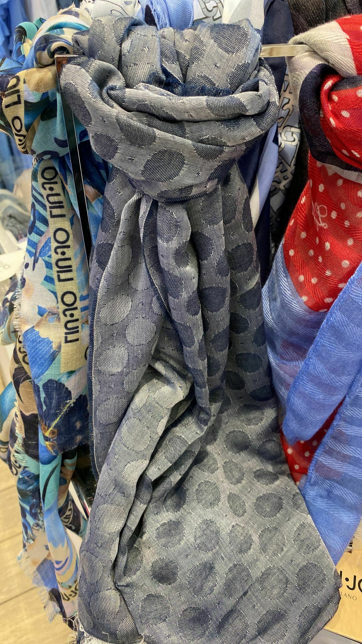 [S] LIU JO OA1003 T0300 STOLA POIS,BLU, 8057590684099 [FINAL SALE] (SLJ18)