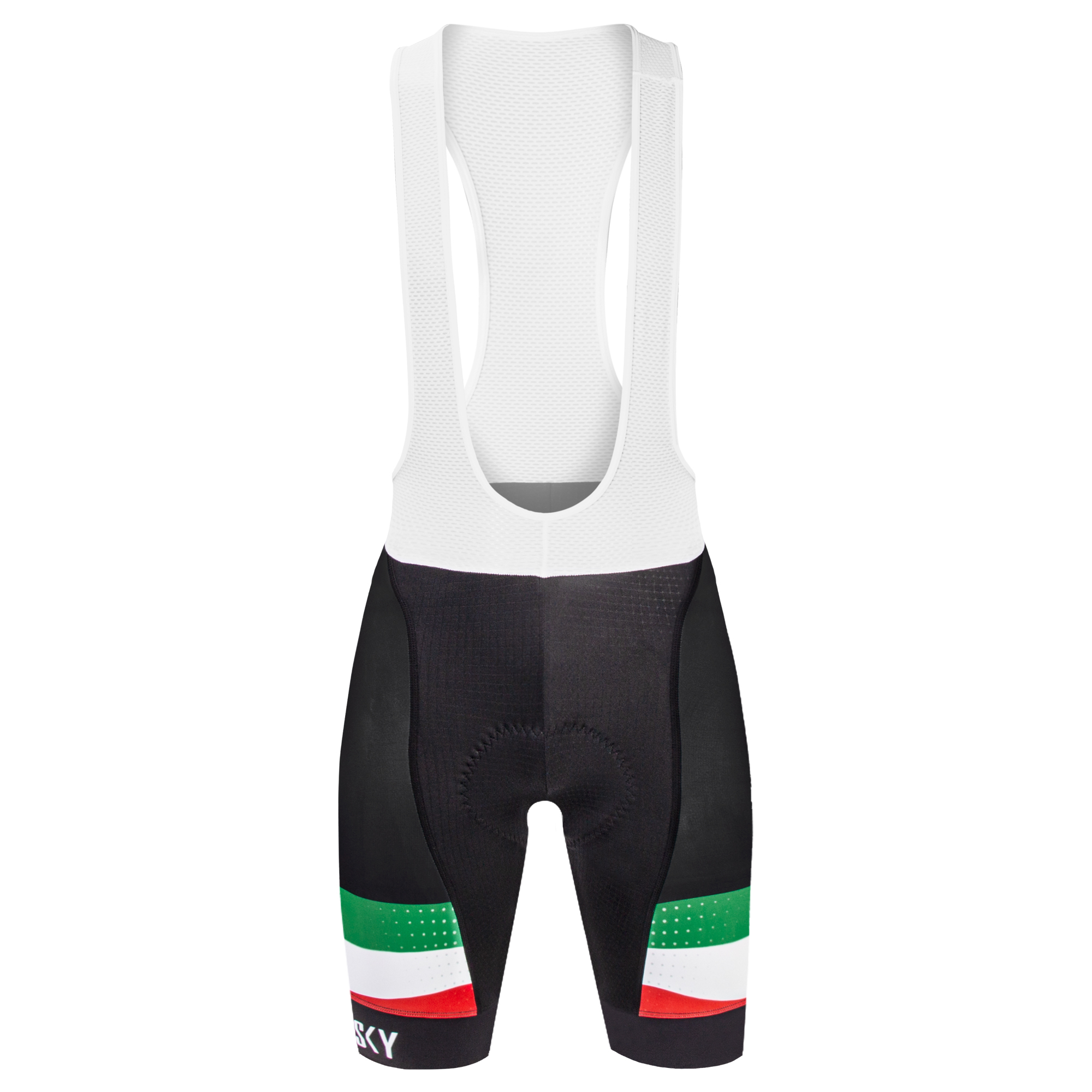 男款吊帶短褲 平行線 綠