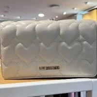 [S] LOVE MOSCHINO HEART GOLD CHAIN SLING BAG,WHITE, 8051578567435 (SLM72)